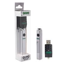 OOZE Quad Flex Temp Battery 500MAH Charger Silver