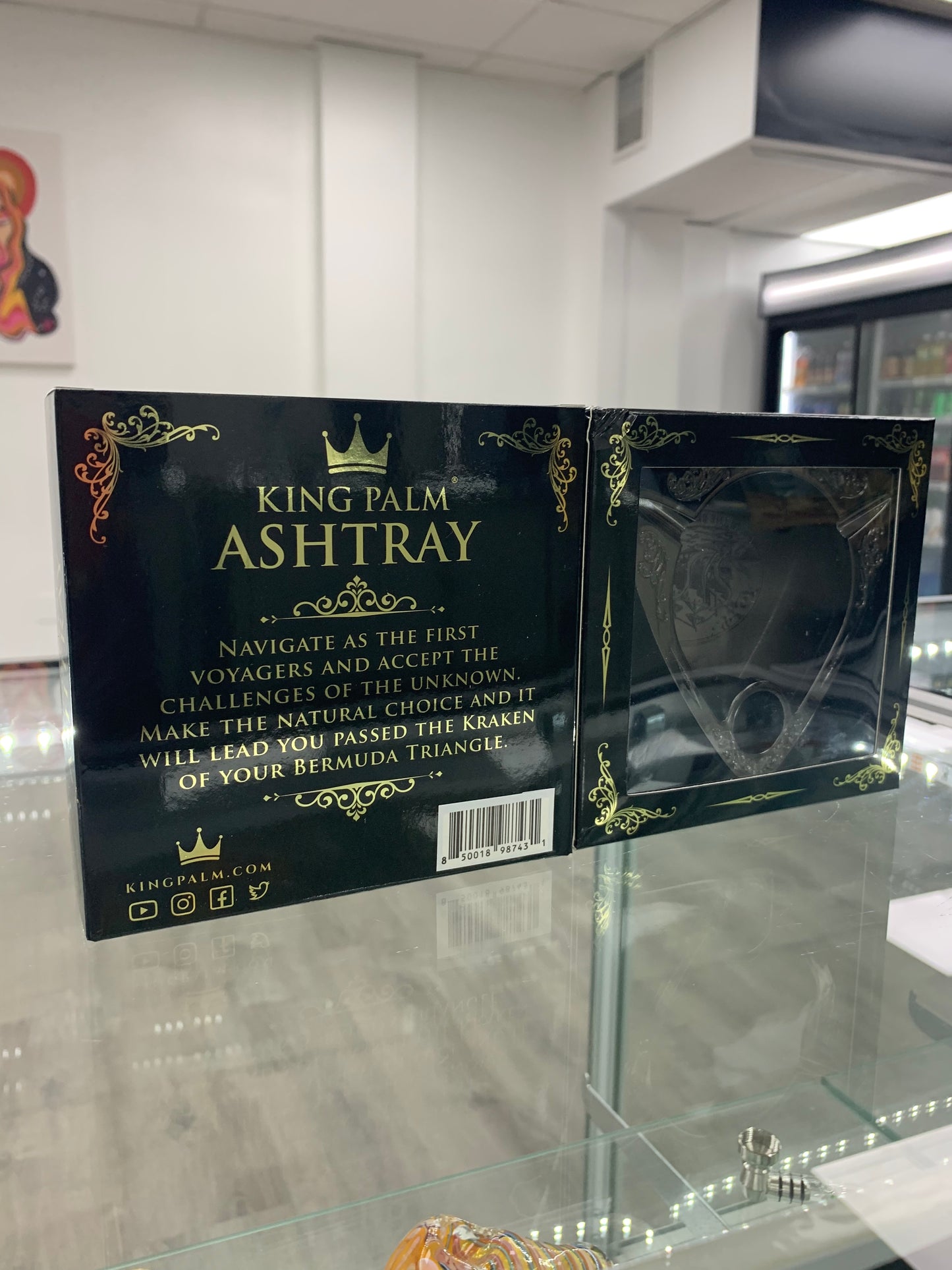King Palm Ashtray Bermuda Black