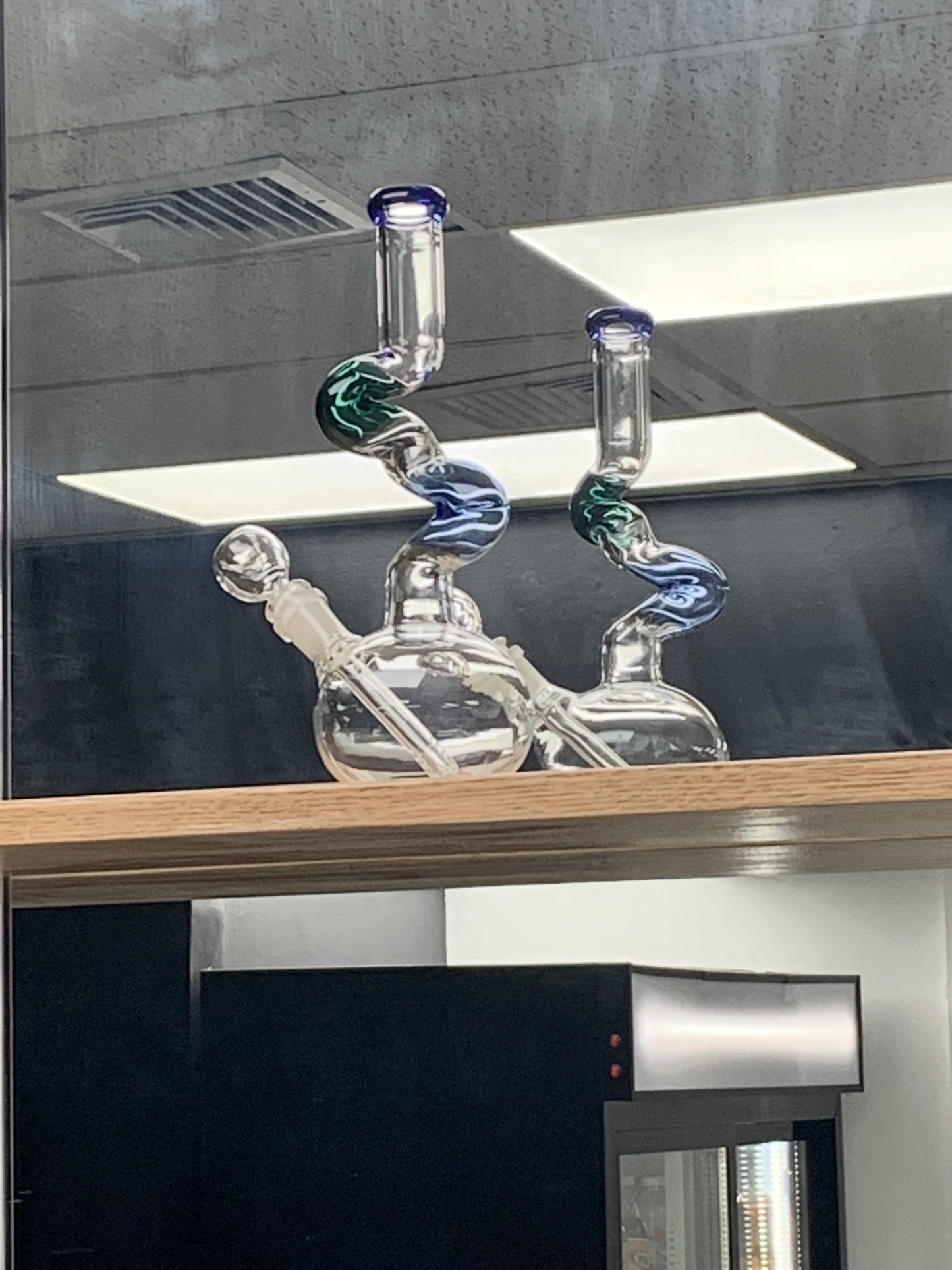 10' Glass Parculater Blue Curved
