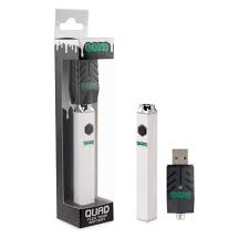 OOZE Quad Flex Temp Battery 500MAH Charger Ghost White