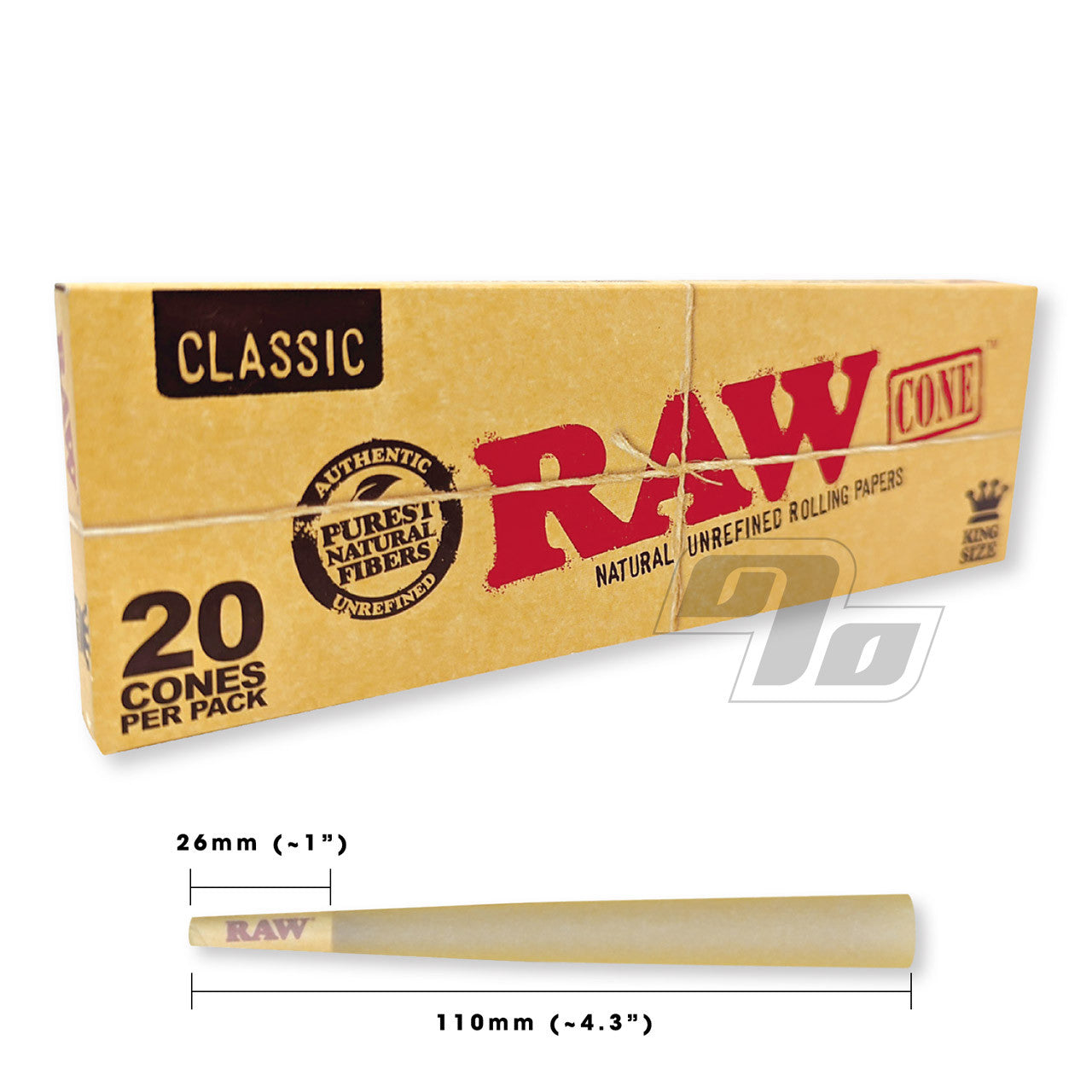Raw Classic 20 Cones Per Pack