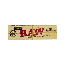 Raw Classic Natural Rolling Paper Connoisseur Kingsize slim+tips
